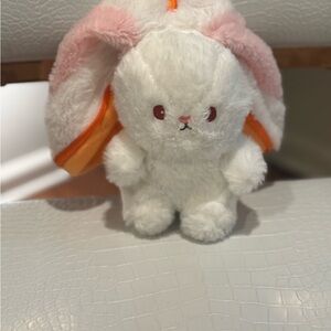 White and Pink Stuffed Bunny Toy